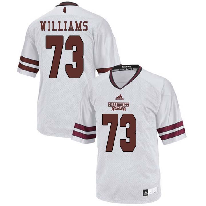 Men #73 Darryl Williams Mississippi State Bulldogs College Football Jerseys Sale-White - Click Image to Close
